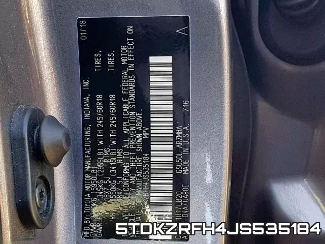 5TDKZRFH4JS535184 фото 2