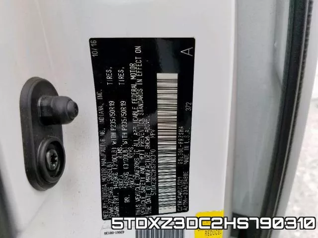 5TDXZ3DC2HS790310 фото 2