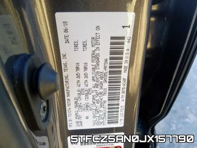 5TFCZ5AN0JX157790 фото 2