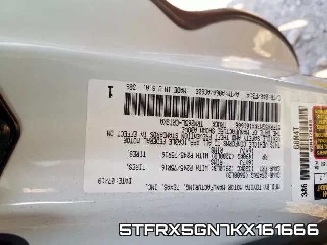 5TFRX5GN7KX161666 фото 2