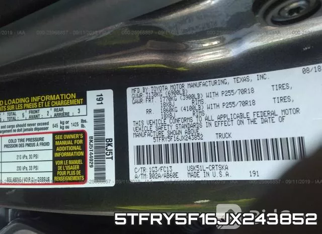 5TFRY5F16JX243852 фото 10