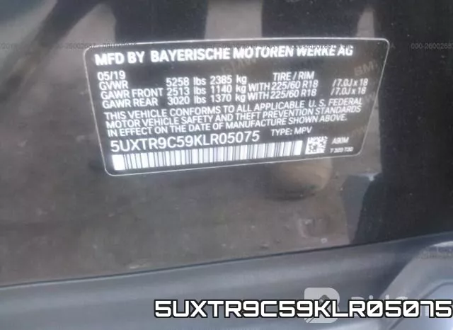 5UXTR9C59KLR05075 фото 10