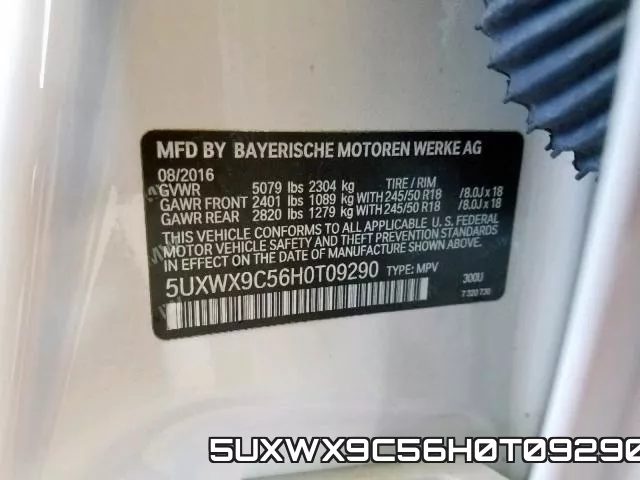 5UXWX9C56H0T09290 фото 2
