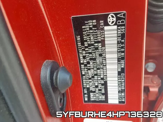 5YFBURHE4HP736328 фото 2