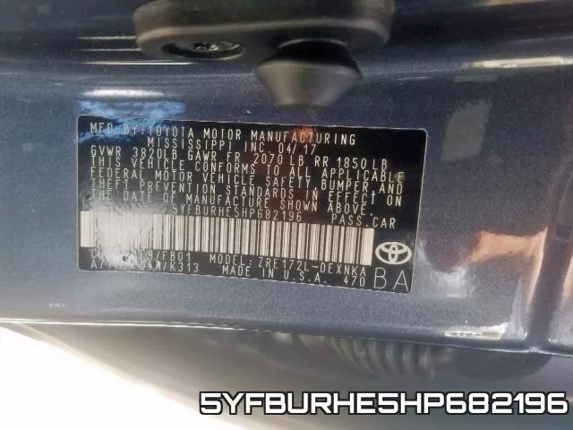 5YFBURHE5HP682196 фото 2