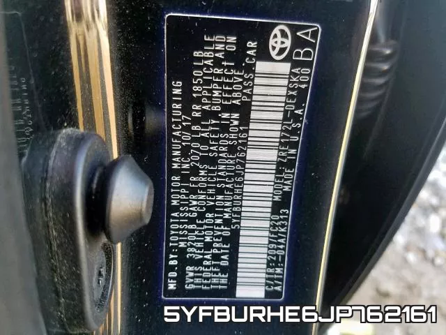 5YFBURHE6JP762161 фото 2