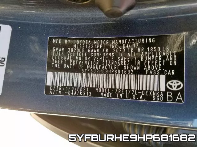 5YFBURHE9HP681682 фото 2