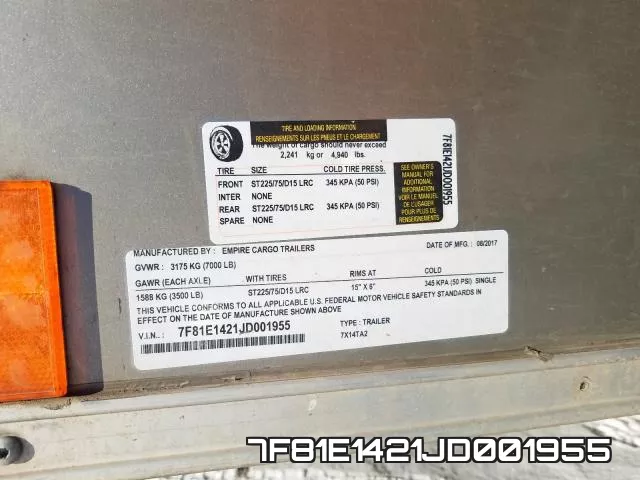 7F81E1421JD001955 фото 2