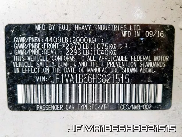 JF1VA1B66H9821515 фото 2