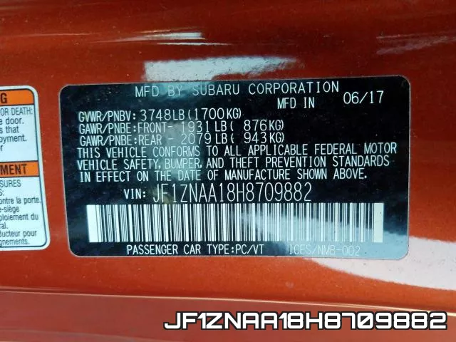 JF1ZNAA18H8709882 фото 2