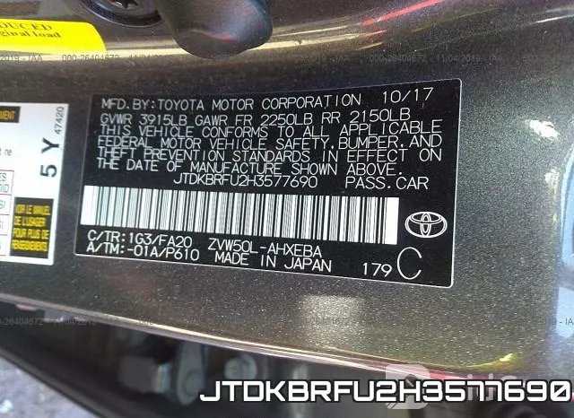 JTDKBRFU2H3577690 фото 10
