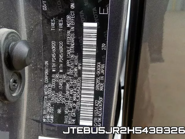 JTEBU5JR2H5438326 фото 2