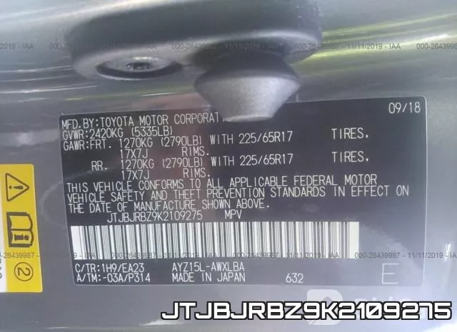 JTJBJRBZ9K2109275 фото 10