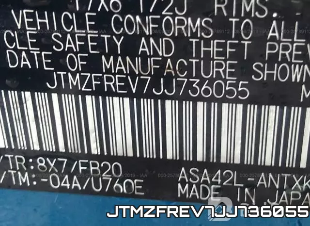 JTMZFREV7JJ736055 фото 9