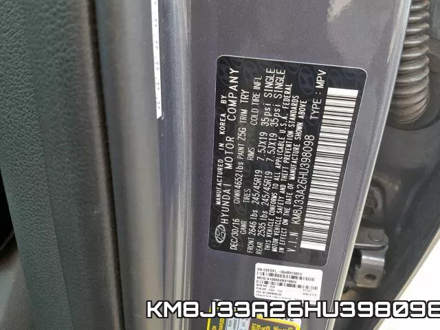 KM8J33A26HU398098 фото 2