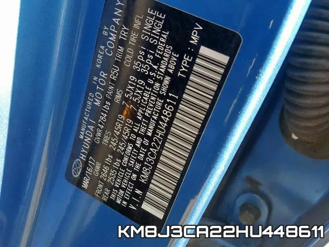 KM8J3CA22HU448611 фото 2