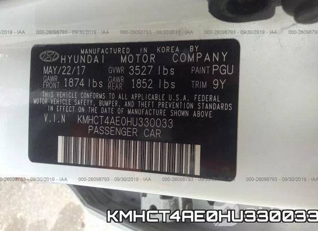 KMHCT4AE0HU330033 фото 10