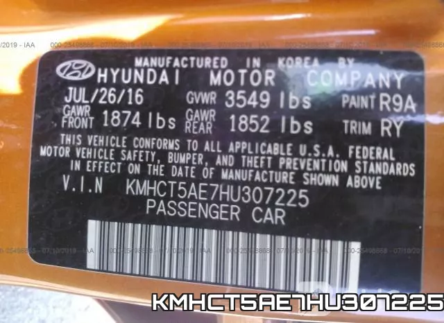 KMHCT5AE7HU307225 фото 7
