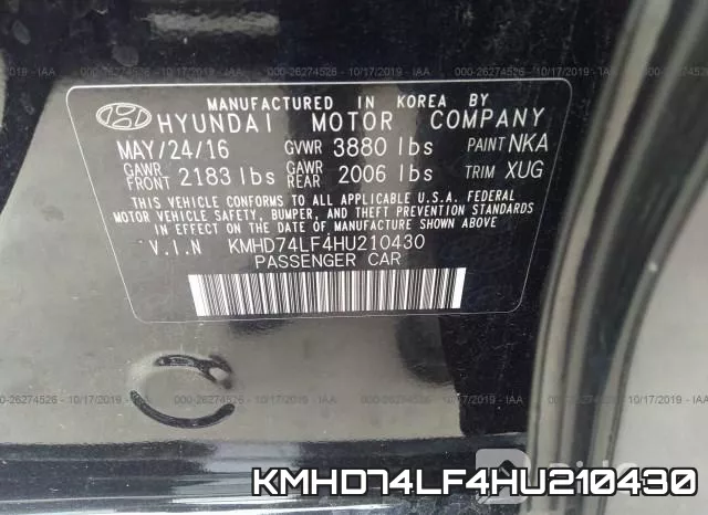 KMHD74LF4HU210430 фото 10