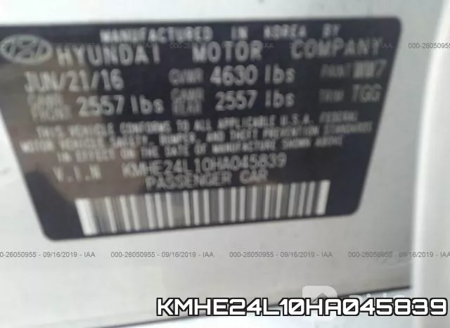 KMHE24L10HA045839 фото 10