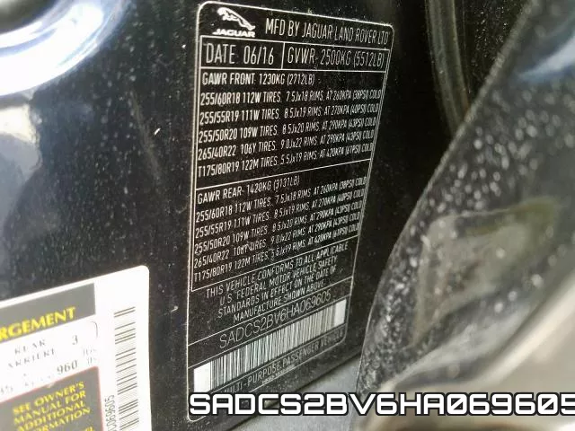 SADCS2BV6HA069605 фото 2