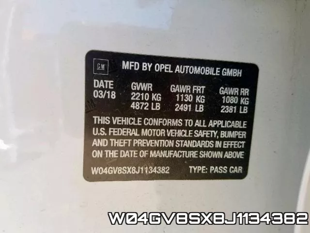 W04GV8SX8J1134382 фото 2