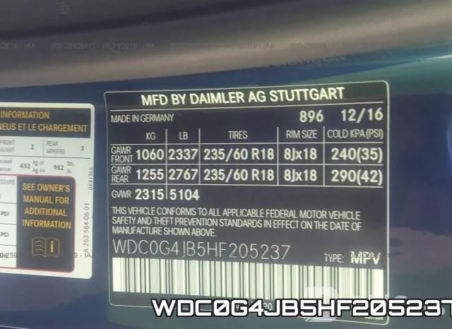 WDC0G4JB5HF205237 фото 9