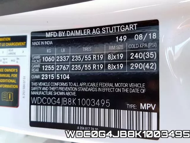 WDC0G4JB8K1003495 фото 2