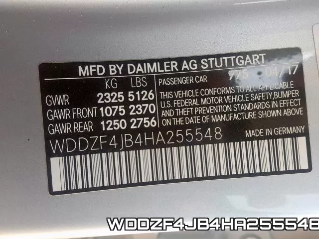 WDDZF4JB4HA255548 фото 2