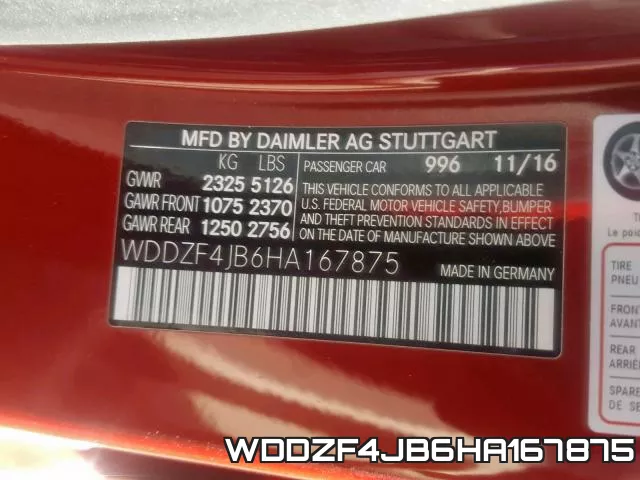 WDDZF4JB6HA167875 фото 2