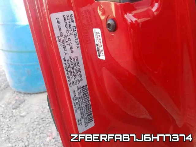 ZFBERFAB7J6H77374 фото 2
