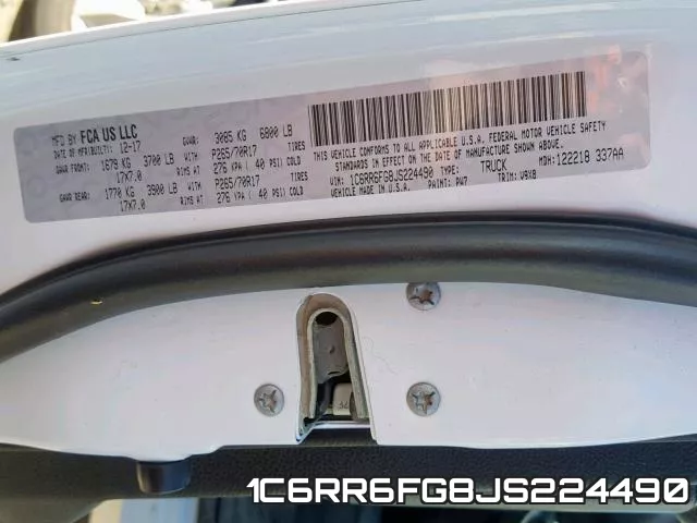 1C6RR6FG8JS224490 фото 2