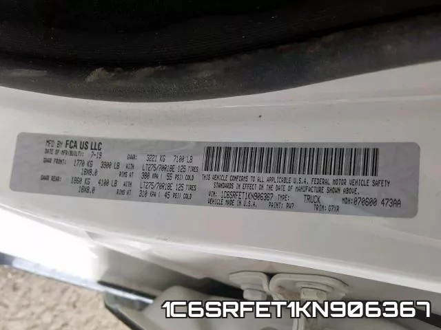 1C6SRFET1KN906367 фото 2