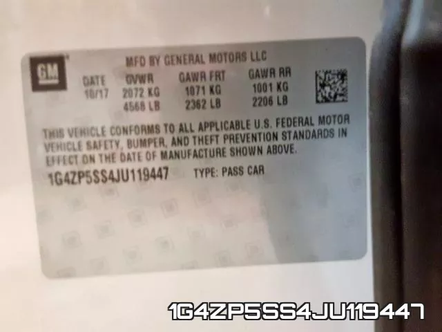 1G4ZP5SS4JU119447 фото 2