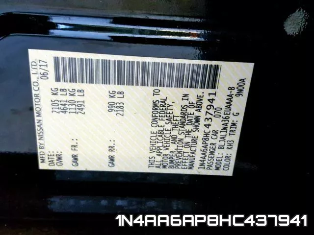 1N4AA6AP8HC437941 фото 2