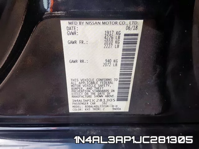 1N4AL3AP1JC281305 фото 2