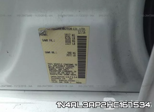 1N4AL3AP2HC167534 фото 10
