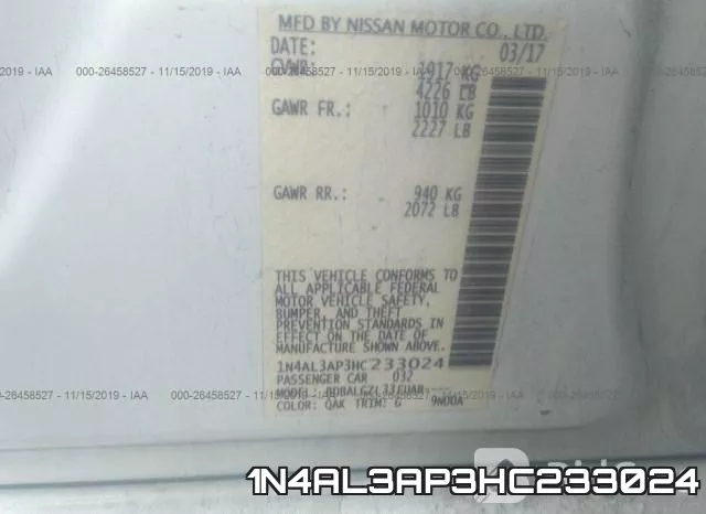 1N4AL3AP3HC233024 фото 9