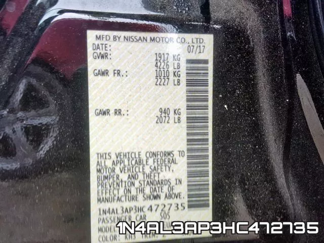 1N4AL3AP3HC472735 фото 2