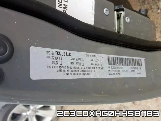 2C3CDXHG0HH581183 фото 2