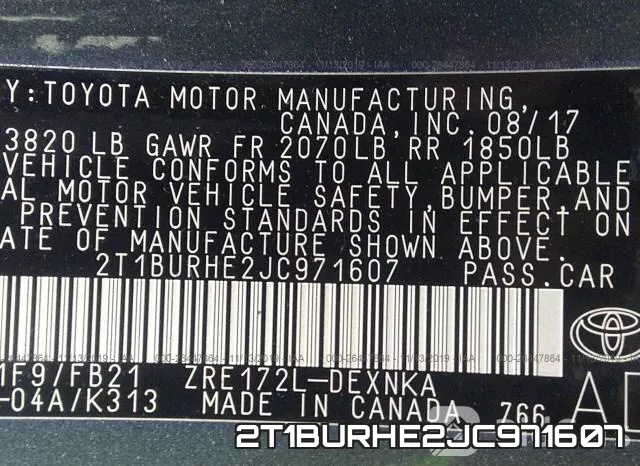 2T1BURHE2JC971607 фото 7