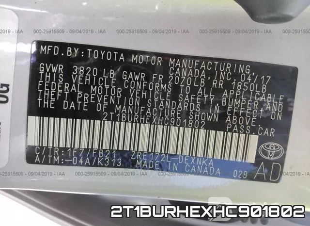 2T1BURHEXHC901802 фото 10