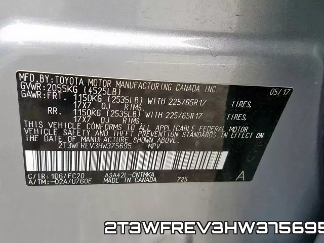 2T3WFREV3HW375695 фото 2