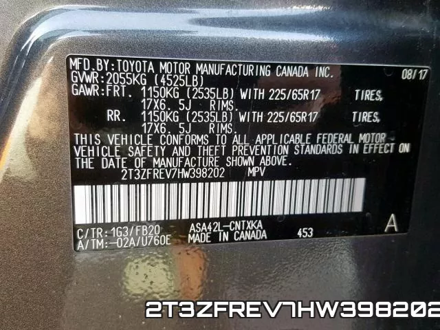 2T3ZFREV7HW398202 фото 2