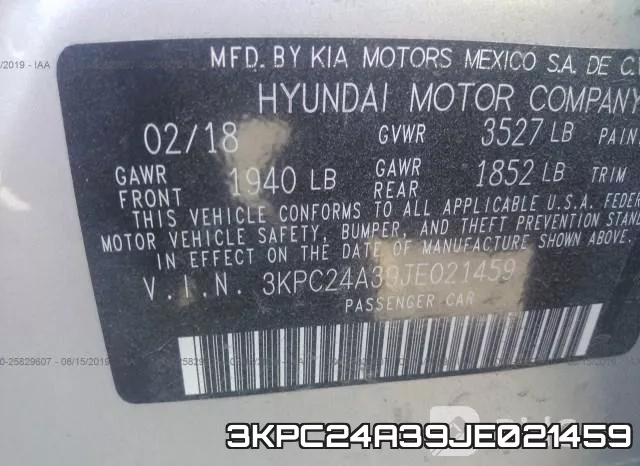 3KPC24A39JE021459 фото 10
