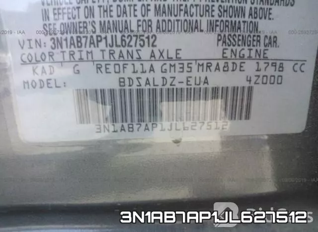 3N1AB7AP1JL627512 фото 10