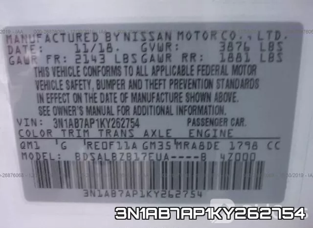 3N1AB7AP1KY262754 фото 10