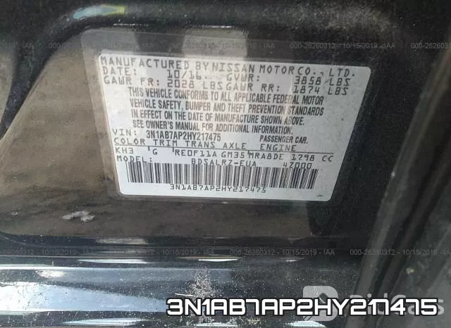 3N1AB7AP2HY217475 фото 10
