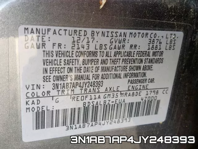 3N1AB7AP4JY248393 фото 2