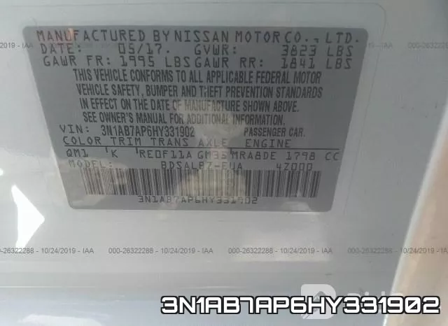 3N1AB7AP6HY331902 фото 9